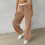 Damen-Winter-Freizeithose, einfarbig, flauschig gefüttert 4