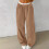 Damen-Winter-Freizeithose, einfarbig, flauschig gefüttert 2