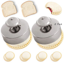 Sandwich Cutter and Sealer,2 Pack Food-Grade 304 Stainless Steel Sandwich Decruster,3-1/2 inch DIY Sandwich Maker for Kids