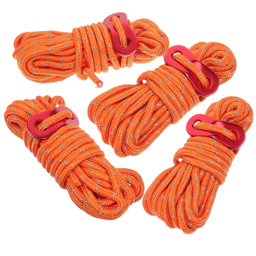 Conjunto de 4 varetas para lona com corda resistente ao vento. 2