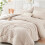 Beige Queen Comforter Set Seersucker 7-Piece 1