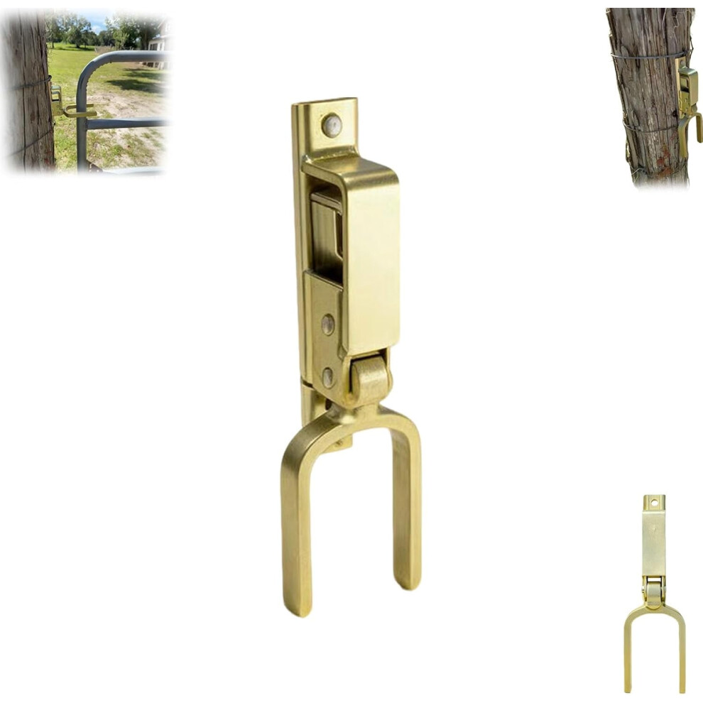 Quick-Lock Gate Latch Â Heavy-Duty Stainless Steel, One-Handed Auto-Spring Lock, Compatible With Farm/Ranch/Backyard Gates 9085618252271
