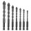 Concrete Masonry Drill Bits Spiral Design Hard Alloy Black 7Pcs 4