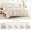 Beige seersucker twin comforter set 5 pieces 6