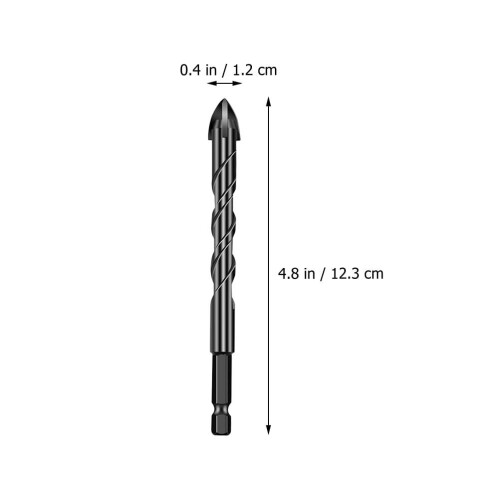 Concrete Masonry Drill Bits Spiral Design Hard Alloy Black 7Pcs 1