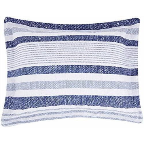 Comforter Set Twin/Twin XL Blue Denim Beige Stripes 2-Piece 1
