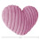 Pluche hartvormig kussen van roze imitatiebont, 40 cm 3