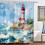Lighthouse Shower Curtain - Ocean Wave Design, 60 x 72 in 4