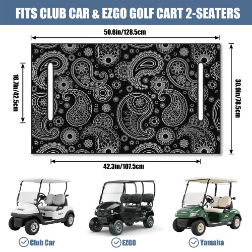 Capa de assento para carrinho de golfe EZGO em microfibra, 130 x 79 cm (51 x 31 polegadas) 2