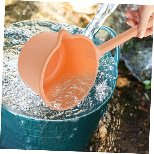 3pcs Water Ladle with Long Handle for Kitchen and Bathroom Multipurpose Plastic Scoop Yellow 1