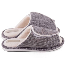 Damehjemmesko med bred, krøllet bredde, skridsikre sko til indendørs/udendørs brug, bløde, behagelige flade slippers – Størrelse 7,5 (40)