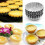 HEMOTON 10 Pcs Egg Tarts Mould Cupcake Molds for Baking Bakeware Small Silver 3