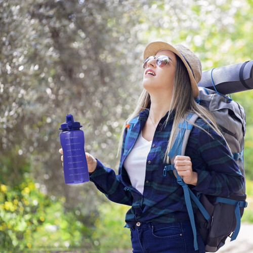 Σε προσφορά! Μπουκάλι νερού 2200 ml με στεγανότητα και χρονοδείκτη—Συμβατό με 2