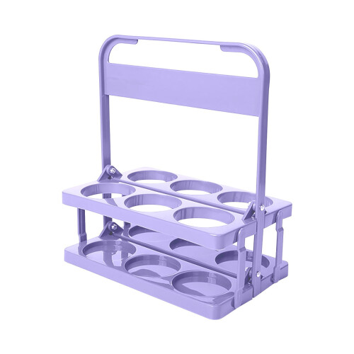 Genanvendelig drikkebakke med håndtag, 6 kopper lys violet 1