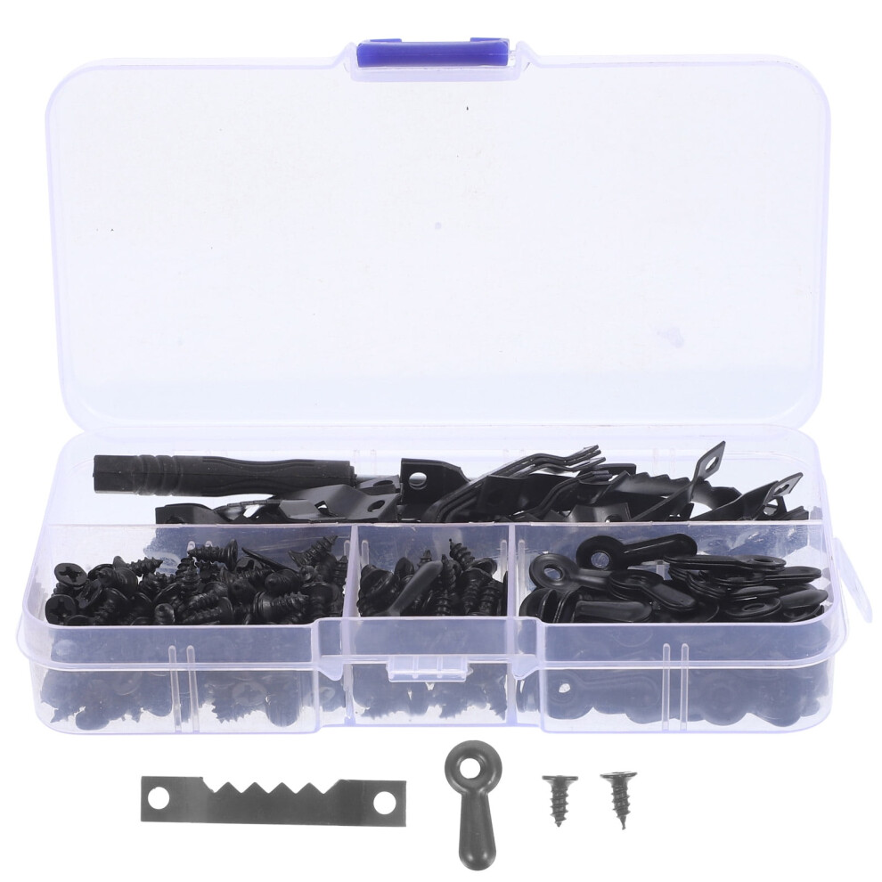 Black Picture Frame Hanging Kit With Sawtooth Hangers & Screws 9085618802278