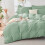Sage Green Queen Seersucker Comforter Set 7-Piece 2