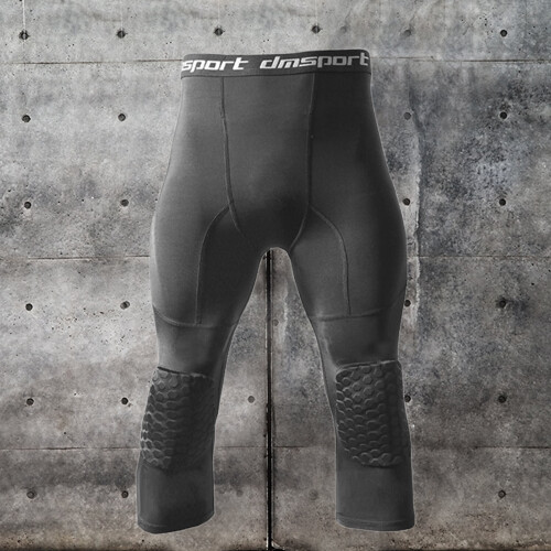 Παντελόνι συμπίεσης 3/4 με επιγονατίδες και επένδυση με κυψελοειδή υφή, 2