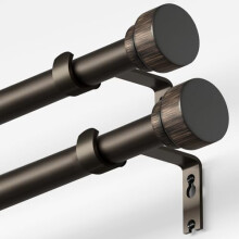Heavy Duty Adjustable Curtain Rod 16-60 in Antique Brown