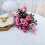 Camelia artificiale in seta, rosa, 6 pezzi 8