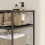 Sturdy Metal Frame Laundry Sorter Basket Bathroom-Single Black 5