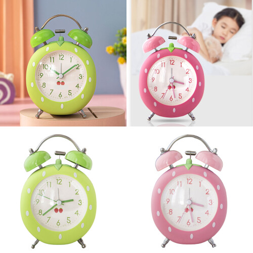 Heavy Sleeper Alarm Clock With Loud Bells Night Light-Green 1