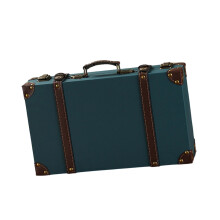 Coffre de rangement en bois robuste avec détails en cuir-Style D