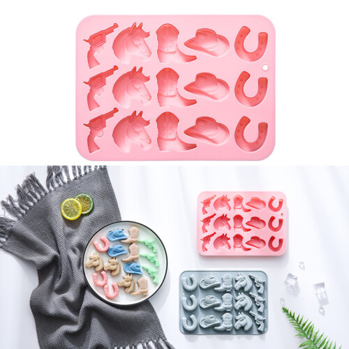 Creative Reusable Molds Cowboy Theme Cake Decorating Tool-Pink 2