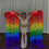 LED Light Up Rainbow Silk Fan Performances Colorful-Right Hand 3