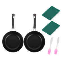 Poêles à petit-déjeuner miniatures de 12 cm, revêtement