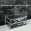 Clear Makeup Storage Box with Two Removable Drawers for Desk 6