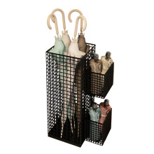 Iron Umbrellas Rack Vertical Space Saving-2 side frames Black