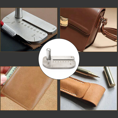 Outil de plaque d'aide à la perforation du cuir en acier 1