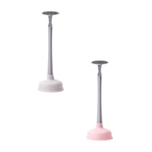 Heavy-Duty Toilet Plunger with Holder and 19.5" Handle