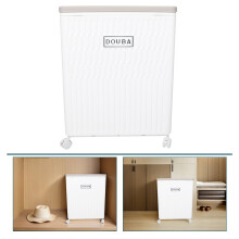 LEDMOMO Foldable Clothing Organizer Box Cube Plastic Beige 1Pcs