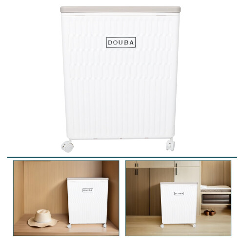 LEDMOMO Foldable Clothing Organizer Box Cube Plastic Beige 1Pcs