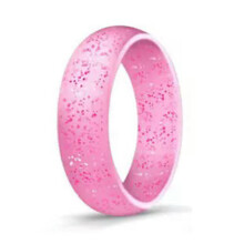 Alliance en silicone pour hommes et femmes, tailles 7 Ă 12, rose