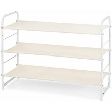 Étagère à chaussures empilable en métal à 12 niveaux, 30 cm (P) x 118 cm (L) x 230 cm (H)