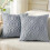 Fodere per cuscini decorativi blu e grigie, set da 2 (50x50 cm) 1