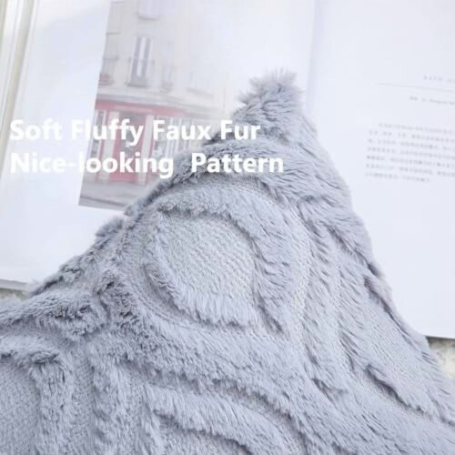 Μαξιλαροθήκες Spring Euro Sham 22x22", Σετ 2 τεμαχίων, μαλακές βελούδινες ψεύτικες μάλλινες, 1