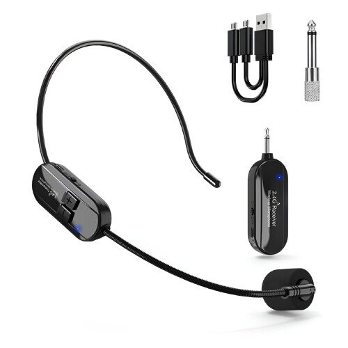Casque-micro sans fil 2,4 GHz pour l'enseignement vocal 1