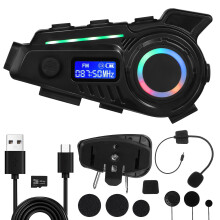 Fone de ouvido para motocicleta com microfone, à prova d'água IP65, 1 unidade.