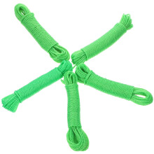 Corde à linge de voyage en nylon vert – Lot de 5 pour séchage en extérieur