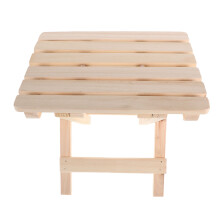 Tabouret de pied OUNONA en bois, beige minimaliste, 1 pièce