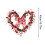 3D Heart Tulip Wreath 15.7 in – Version A 2