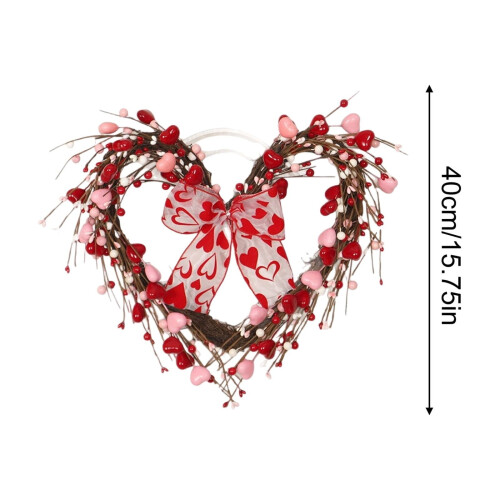 3D Heart Tulip Wreath 15.7 in – Version A 1