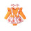 (0-3 Months, Orange) Conjunto de macacão de cabelo. 1
