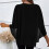 Chiffonbluse für Damen mit Cape-Ärmeln, einfarbig 8