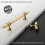 Brushed Gold Cabinet Knobs Zinc Alloy 2 inch 5-Pack 3