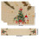 Ensemble de sets de table et chemin de table de Noël en lin imprimé 3