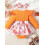 (0-3 Months, Orange) Conjunto de macacão de cabelo. 7